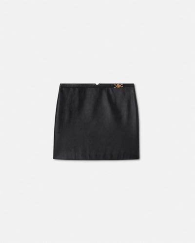 Versace Draped Leather Mini Skirts for Women 